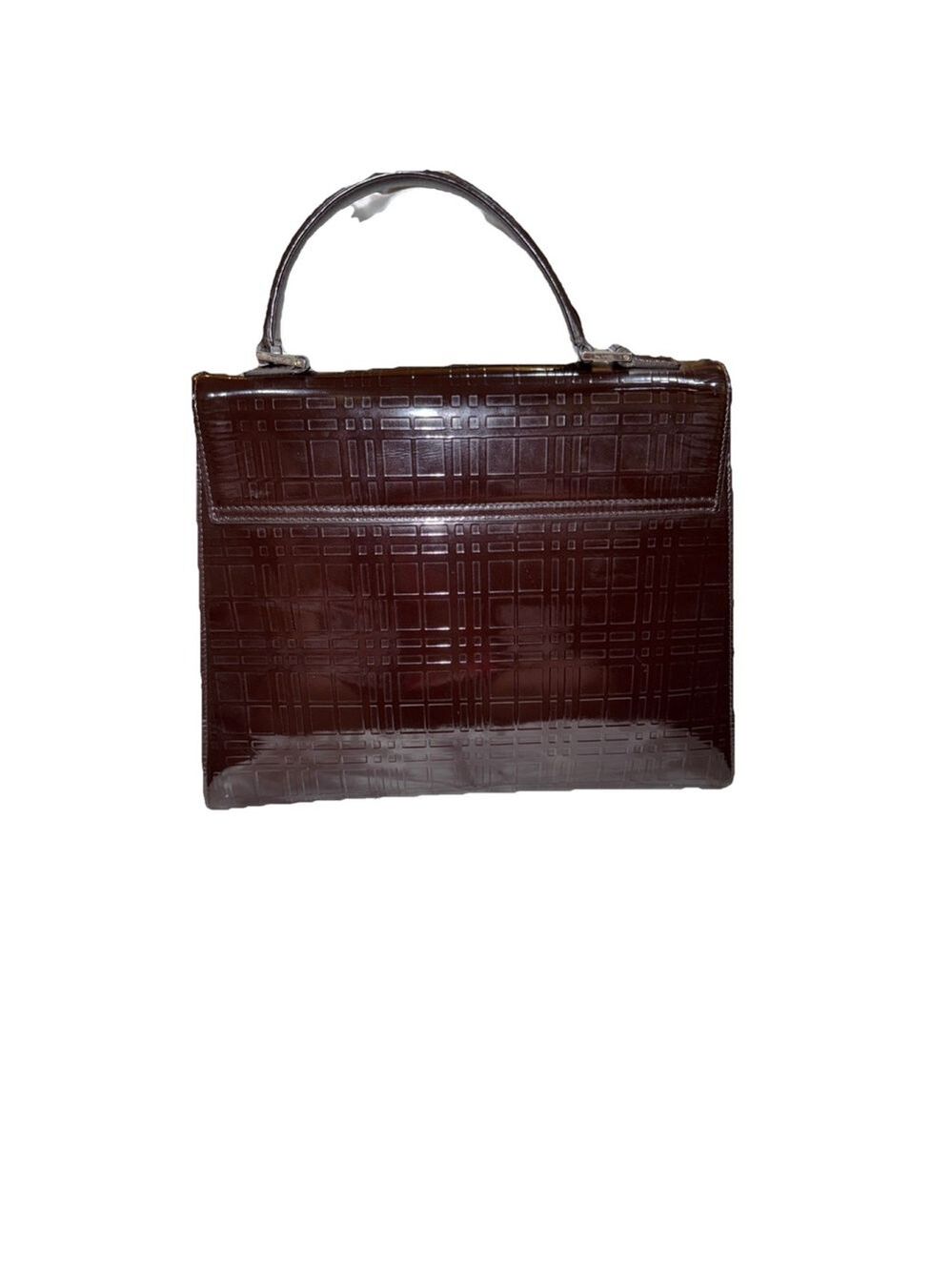 Burberry Nova Check Patent Leather Top Handle Bag - Picture 2 of 16